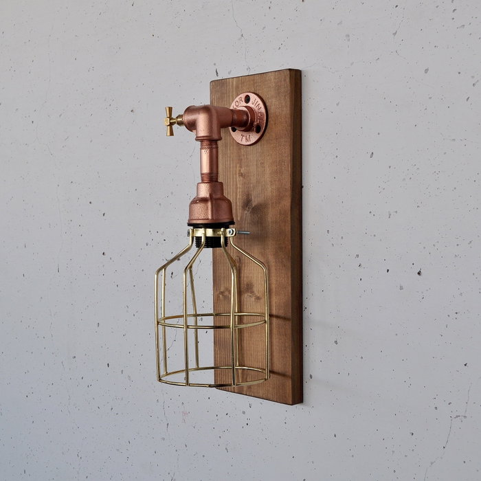 Opviq Lámpara de pared Pp170 de Madera y Oro Rosa Opviq Lámpara de pared Pp170 de Madera y Oro Rosa